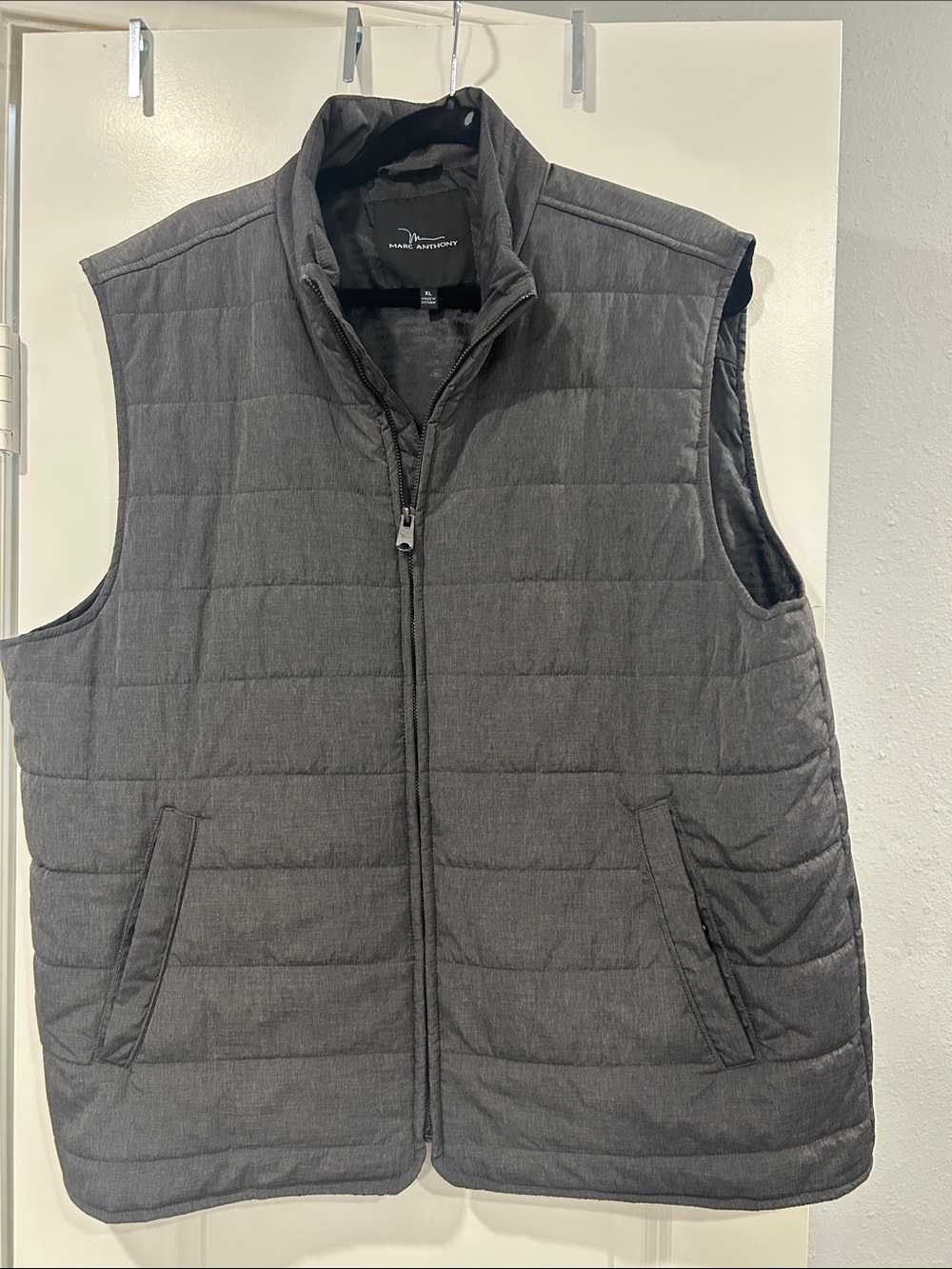 Marc Anthony Quilted Gray Men's Puffer Vest
